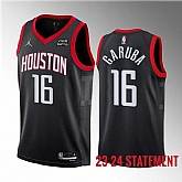 Men's Houston Rockets #16 Usman Garuba Black 2023 Statement Edition Stitched Basketball Jersey Dzhi ,baseball caps,new era cap wholesale,wholesale hats